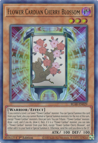 Flower Cardian Cherry Blossom [BLAR-EN029] Ultra Rare - Yugioh Cards For Your TCG Needs!