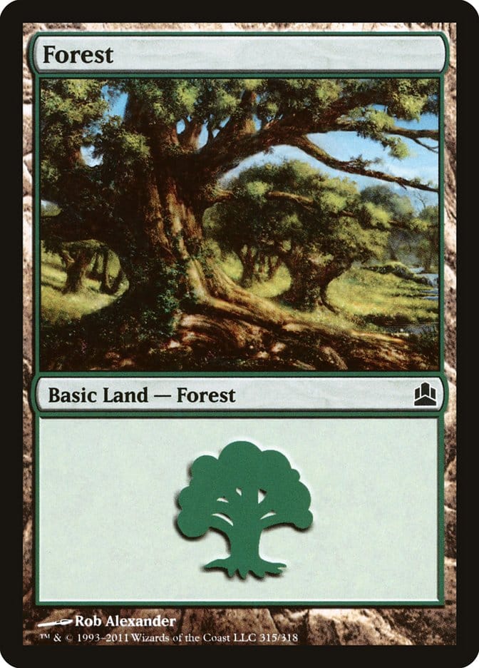 Forest (315) [Commander 2011] Magic: The Gathering