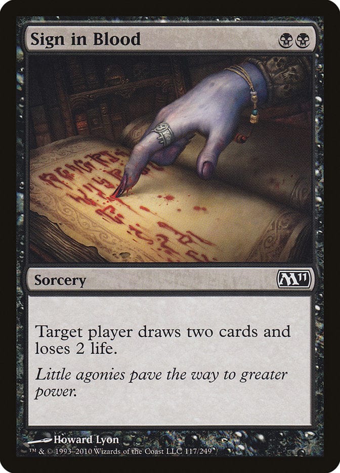 Sign in Blood [Magic 2011] Magic: The Gathering