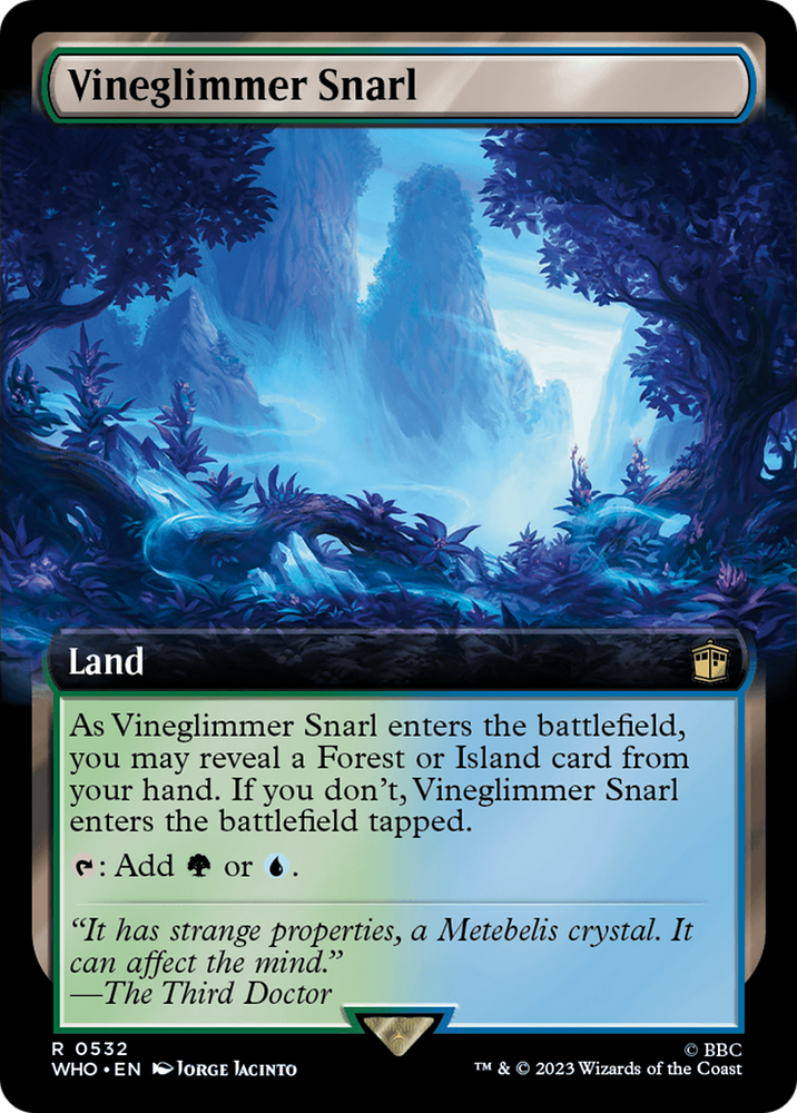 Vineglimmer Snarl (Extended Art) [Doctor Who] Magic: The Gathering