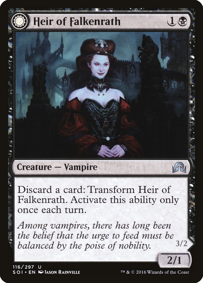 Heir of Falkenrath // Heir to the Night [Shadows over Innistrad] Magic: The Gathering