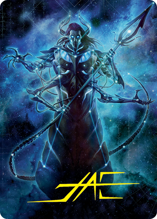 Heliod, the Warped Eclipse Art Card (Gold-Stamped Signature) [March of the Machine Art Series] Magic: The Gathering