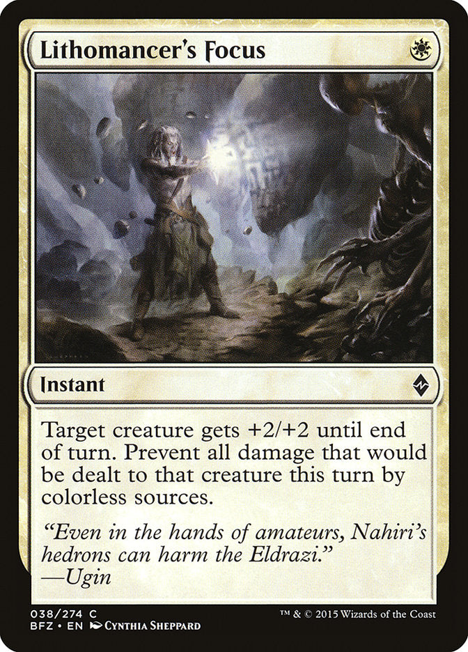 Lithomancer's Focus [Battle for Zendikar] Magic: The Gathering