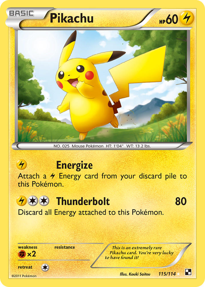 Pikachu (115/114) [Black & White: Base Set] Pokémon
