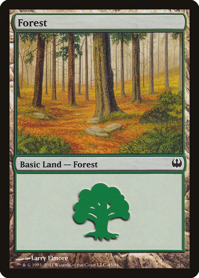 Forest (45) [Duel Decks: Knights vs. Dragons] Magic: The Gathering