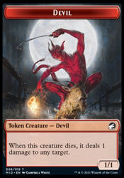 Spirit // Devil Double-Sided Token [Innistrad: Midnight Hunt Tokens] Magic: The Gathering