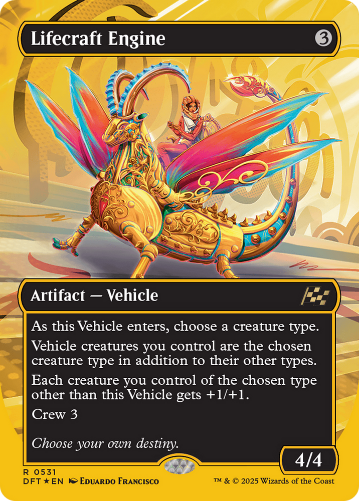 Lifecraft Engine (Borderless) (First-Place Foil) [Aetherdrift] Magic: The Gathering