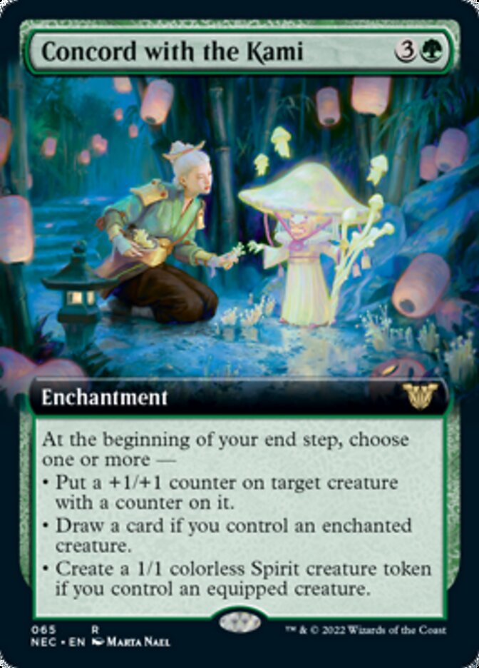 Concord with the Kami (Extended Art) [Kamigawa: Neon Dynasty Commander] Magic: The Gathering