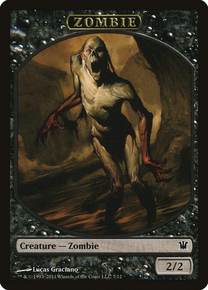 Zombie Token (7/12) [Innistrad Tokens] Magic: The Gathering