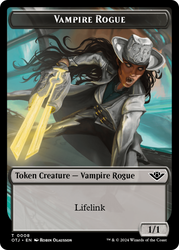 Mercenary // Human Rogue Double-Sided Token [Outlaws of Thunder Junction Tokens] Magic: The Gathering