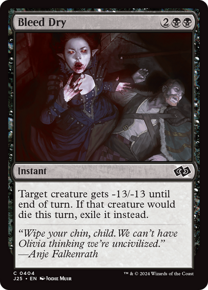 Bleed Dry [Foundations Jumpstart] Magic: The Gathering