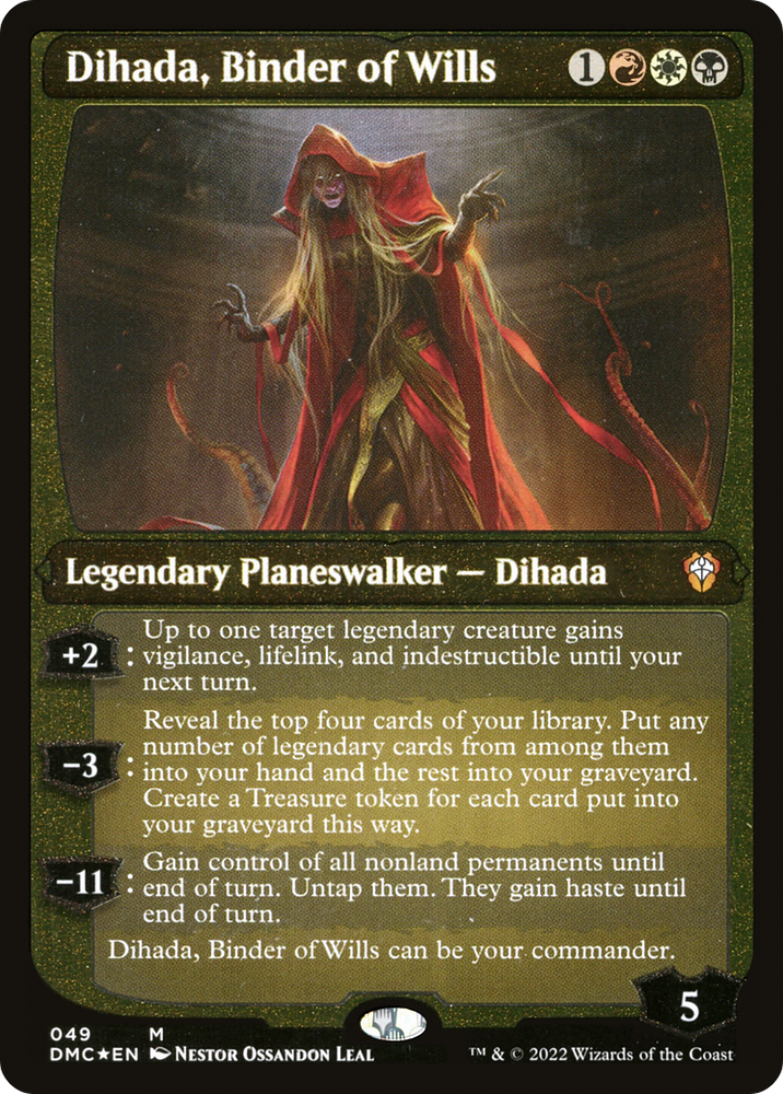 Dihada, Binder of Wills (Showcase Display Commander) [Dominaria United Commander] Magic: The Gathering