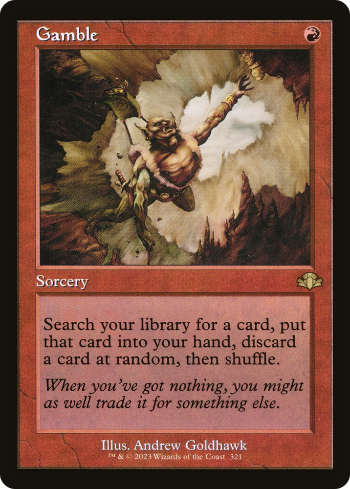 Gamble (Retro) [Dominaria Remastered] Magic: The Gathering