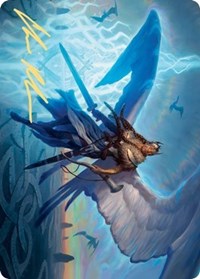 Righteous Valkyrie Art Card (Gold-Stamped Signature) [Kaldheim Art Series] Magic: The Gathering