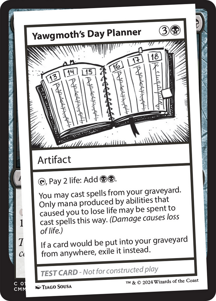 Yawgmoth's Day Planner [Mystery Booster 2 Playtest Cards] Magic: The Gathering