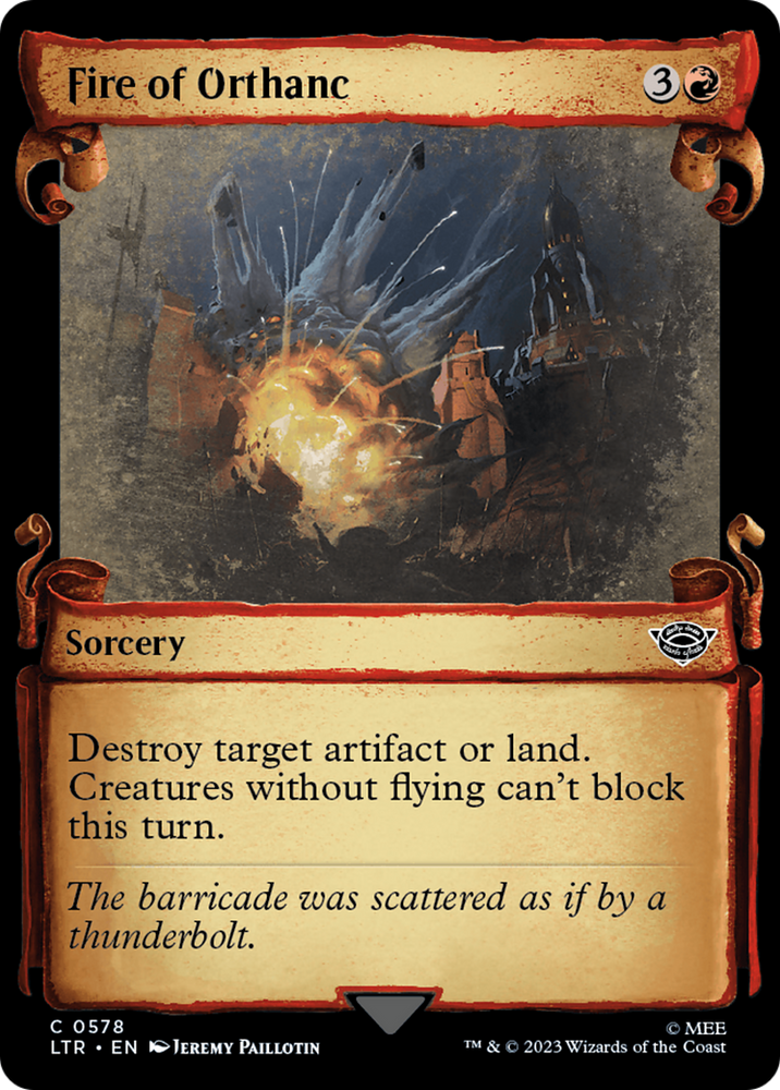 Fire of Orthanc [The Lord of the Rings: Tales of Middle-Earth Showcase Scrolls] Magic: The Gathering