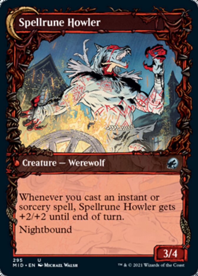 Spellrune Painter // Spellrune Howler (Showcase Equinox) [Innistrad: Midnight Hunt] Magic: The Gathering