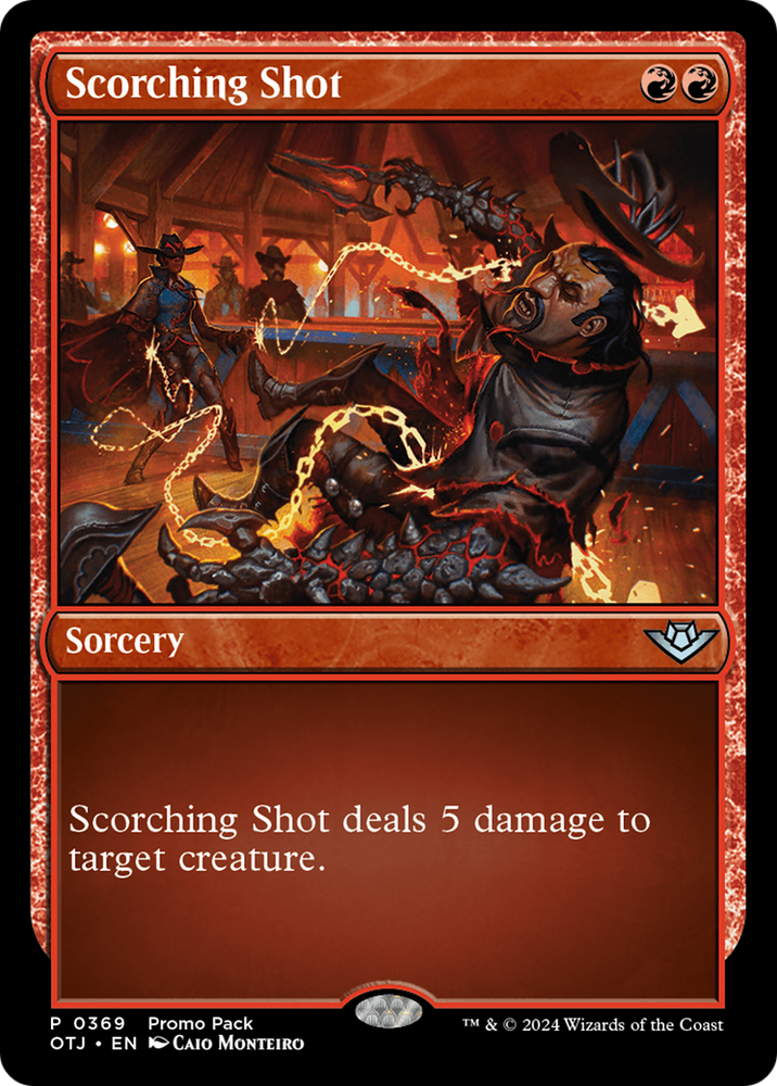 Scorching Shot (Promo Pack) [Outlaws of Thunder Junction Promos] Magic: The Gathering