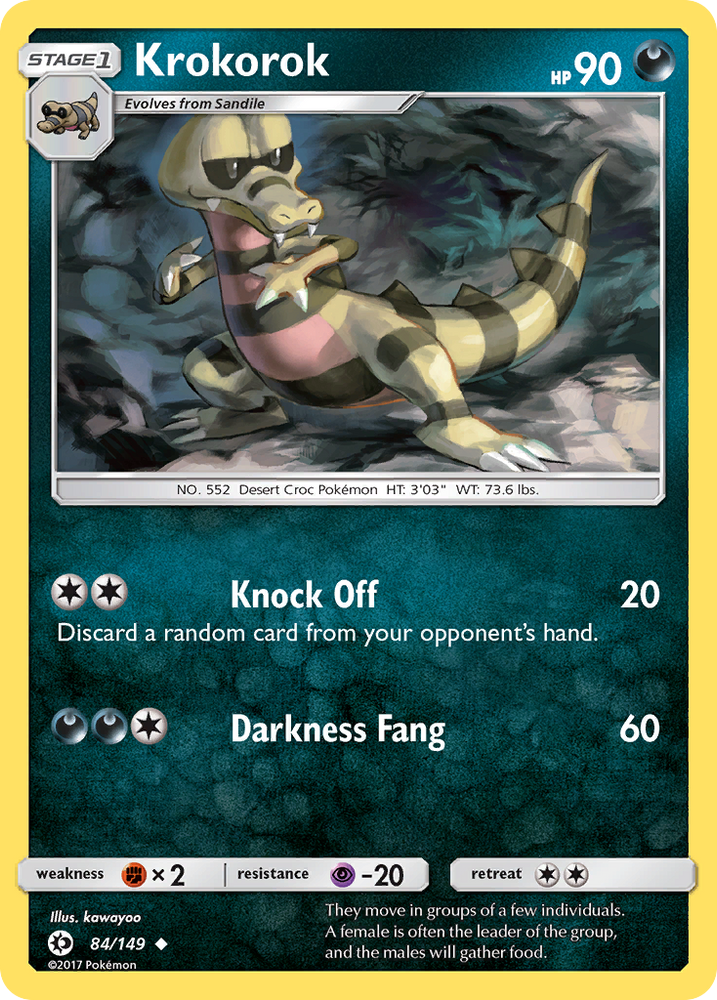 Krokorok (84/149) [Sun & Moon: Base Set] Pokémon