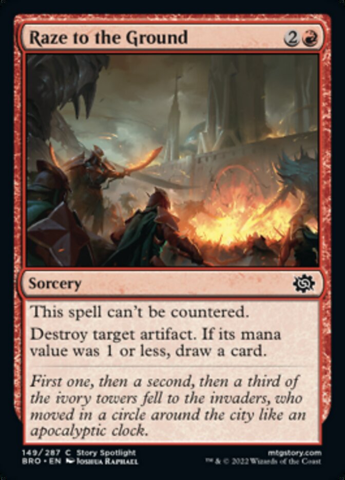 Raze to the Ground [The Brothers' War] Magic: The Gathering