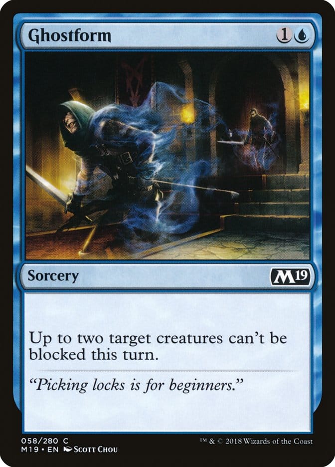 Ghostform [Core Set 2019] Magic: The Gathering