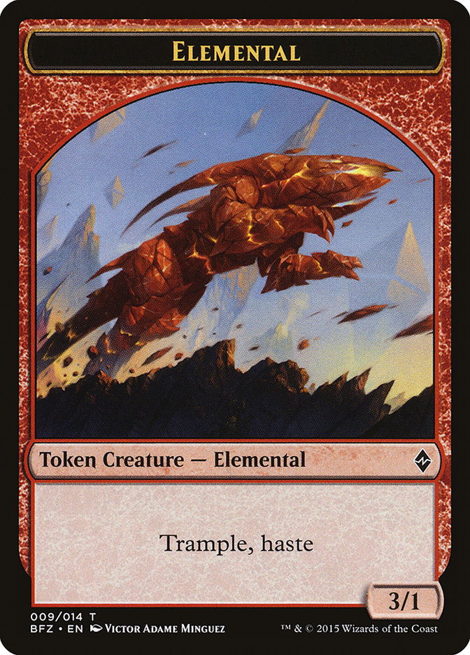Elemental Token (009/014) [Battle for Zendikar Tokens] Magic: The Gathering