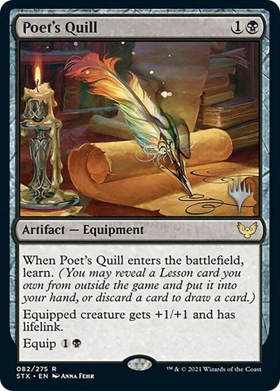 Poet's Quill (Promo Pack) [Strixhaven: School of Mages Promos] Magic: The Gathering