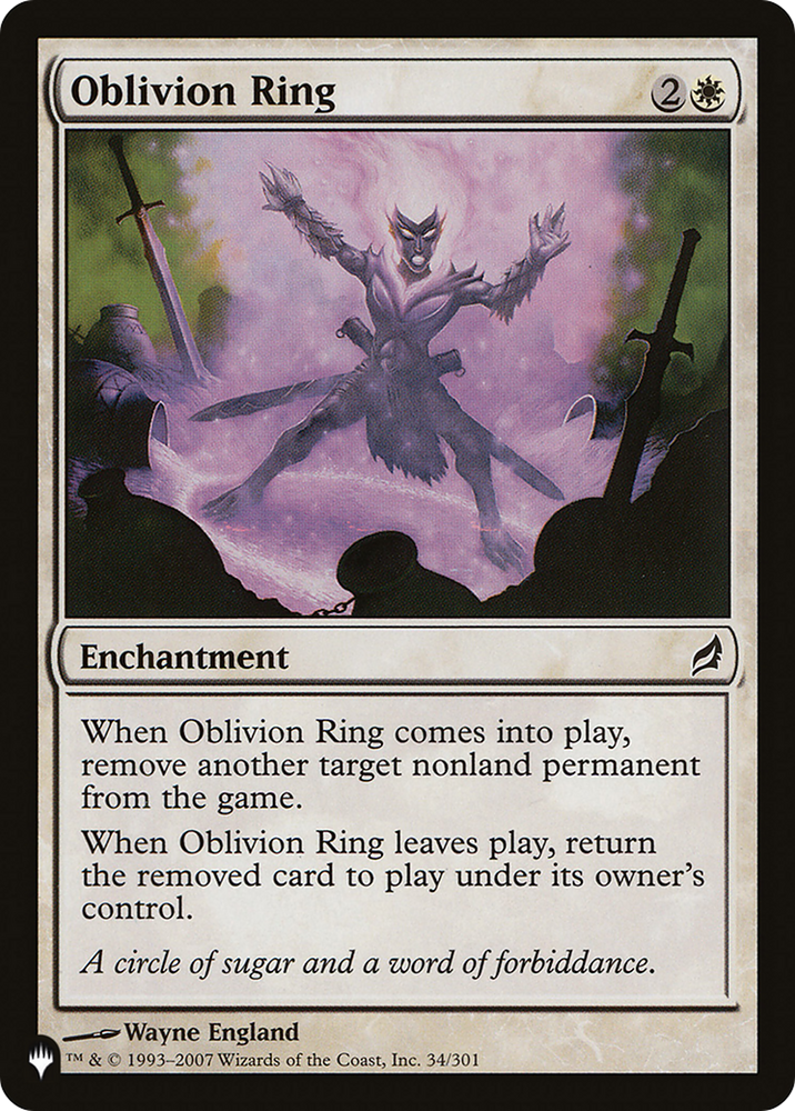 Oblivion Ring [The List] Magic: The Gathering