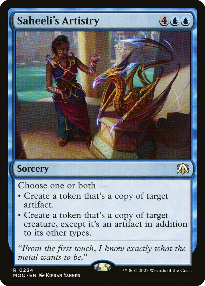 Saheeli's Artistry [March of the Machine Commander] Magic: The Gathering