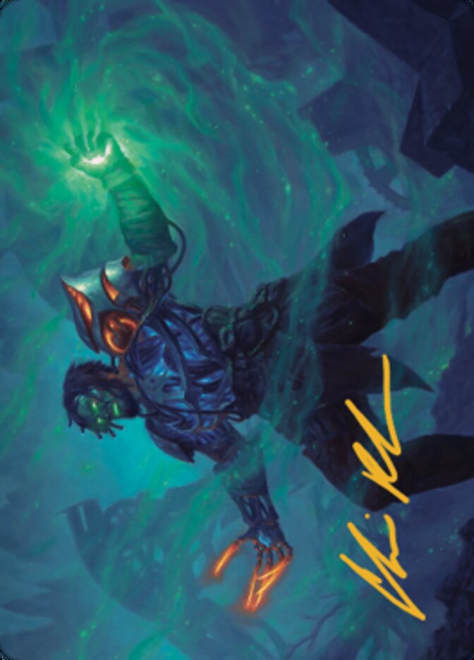 Mishra, Claimed by Gix Art Card (Gold-Stamped Signature) [The Brothers' War Art Series] Magic: The Gathering