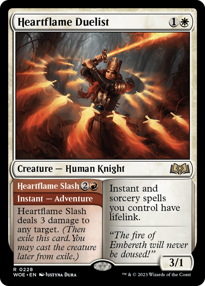 Heartflame Duelist // Heartflame Slash [Wilds of Eldraine] Magic: The Gathering