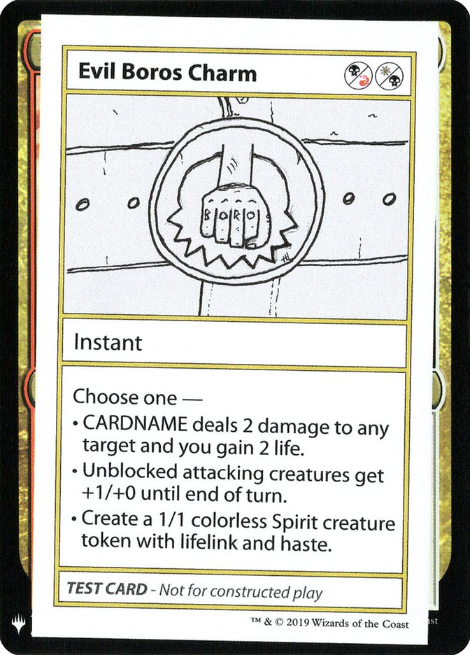 Evil Boros Charm [Mystery Booster Playtest Cards] Magic: The Gathering
