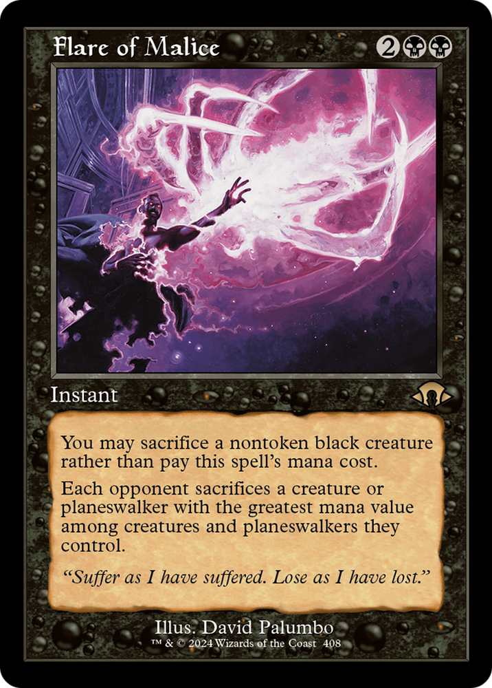 Flare of Malice (Retro) [Modern Horizons 3] Magic: The Gathering