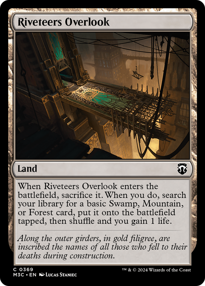 Riveteers Overlook (Ripple Foil) [Modern Horizons 3 Commander] Magic: The Gathering