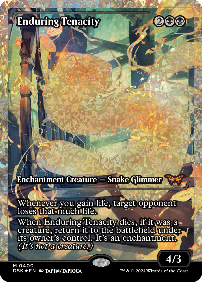 Enduring Tenacity (Japan Showcase Fracture Foil) [Duskmourn: House of Horror] Magic: The Gathering