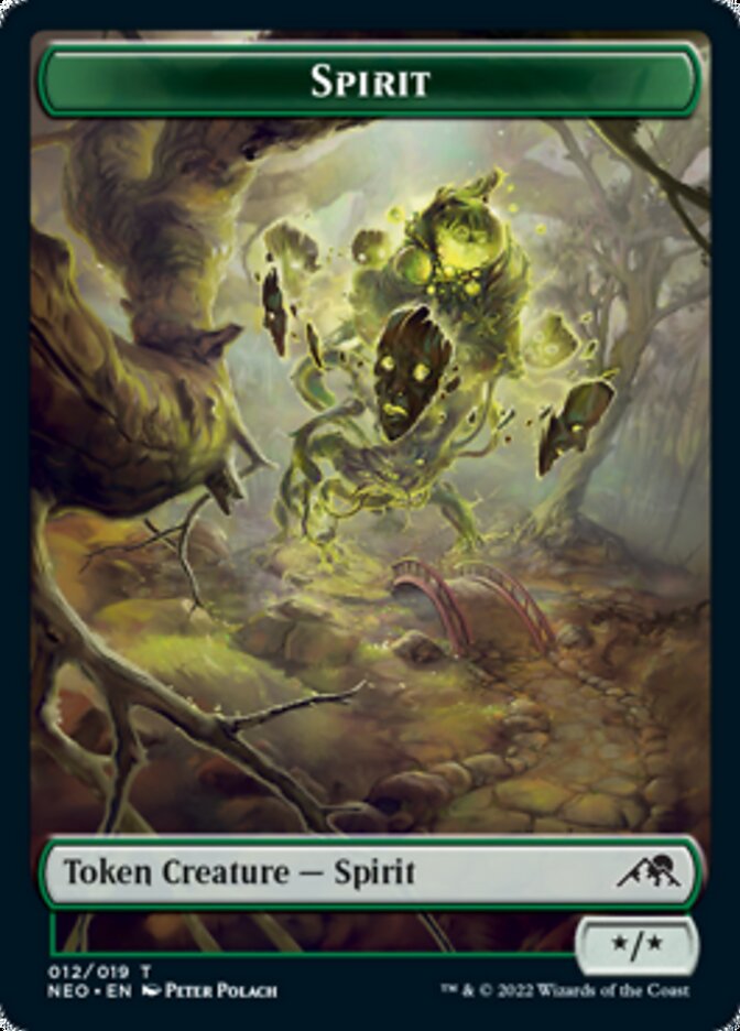 Spirit Token (012) [Kamigawa: Neon Dynasty Tokens] Magic: The Gathering