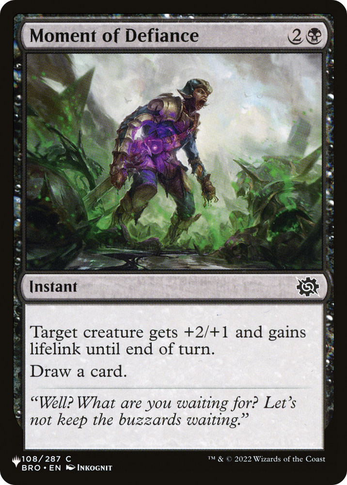 Moment of Defiance [The List] Magic: The Gathering