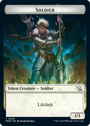 Soldier // Wrenn and Realmbreaker Emblem Double-Sided Token [March of the Machine Tokens] Magic: The Gathering