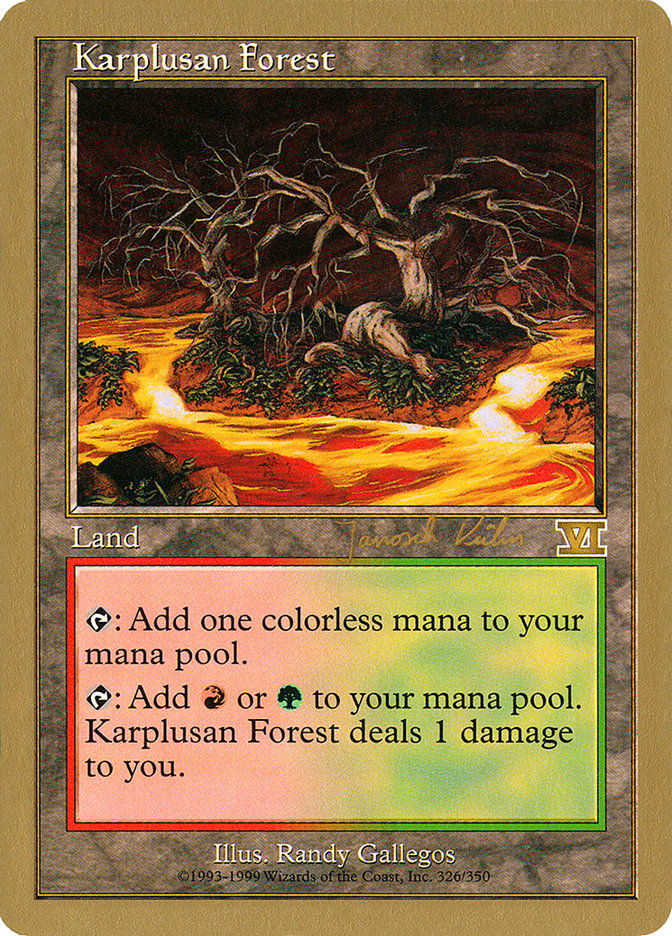 Karplusan Forest (Janosch Kuhn) [World Championship Decks 2000] Magic: The Gathering