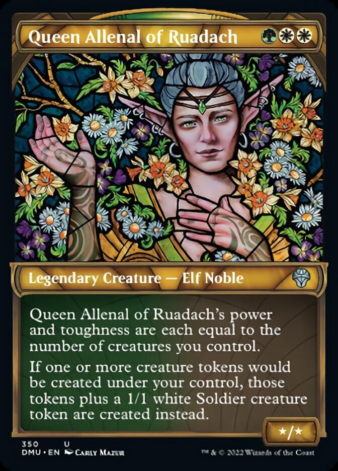 Queen Allenal of Ruadach (Showcase Textured) [Dominaria United] Magic: The Gathering