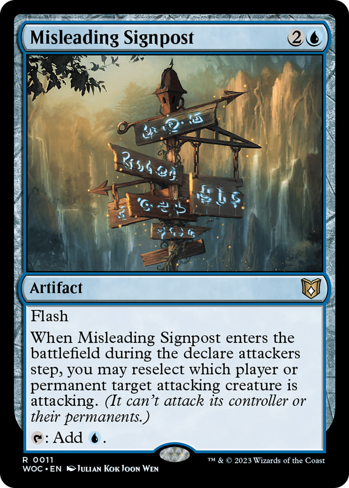 Misleading Signpost [Wilds of Eldraine Commander] Magic: The Gathering