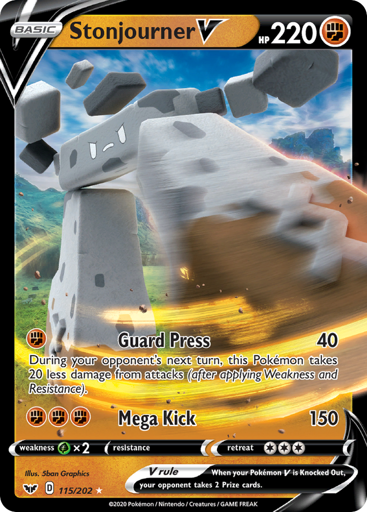 Stonjourner V (115/202) [Sword & Shield: Base Set] Pokémon