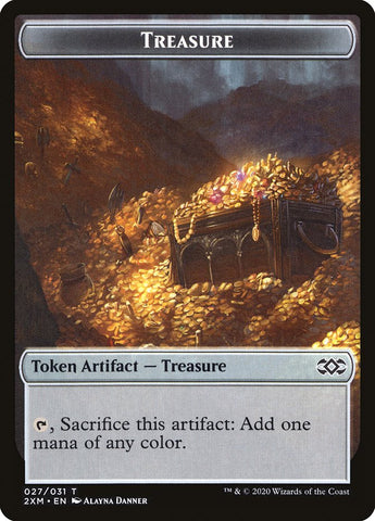 Angel // Treasure Double-Sided Token [Double Masters Tokens] Magic: The Gathering
