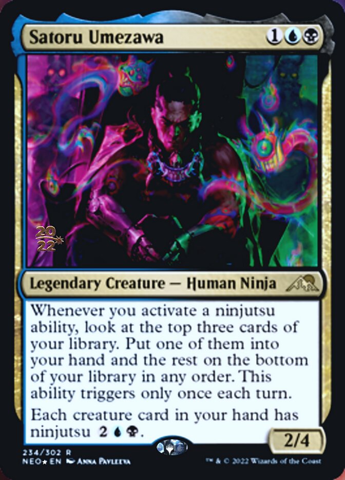 Satoru Umezawa [Kamigawa: Neon Dynasty Prerelease Promos] Magic: The Gathering