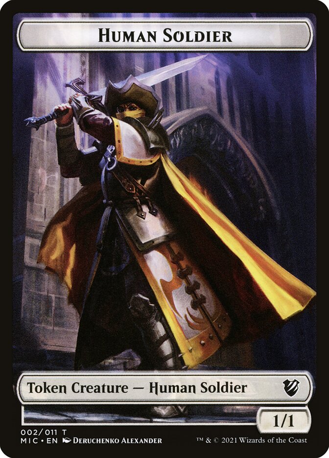Copy // Human Soldier Double-Sided Token [Double Masters Tokens] Magic: The Gathering
