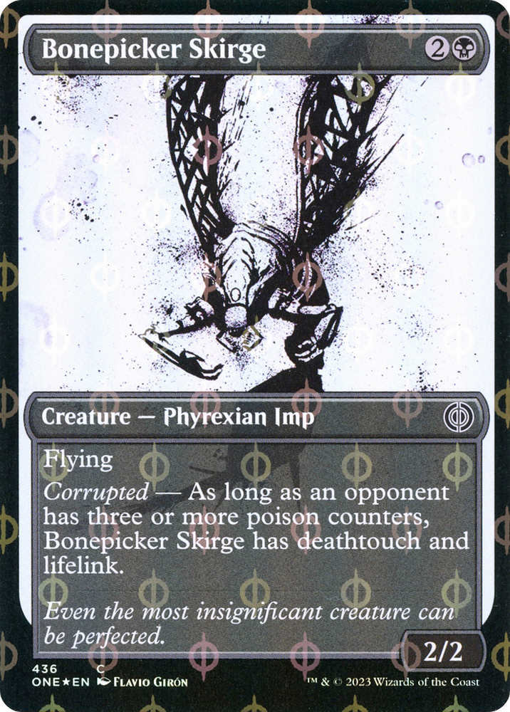 Bonepicker Skirge (Showcase Ichor Step-and-Compleat Foil) [Phyrexia: All Will Be One] Magic: The Gathering