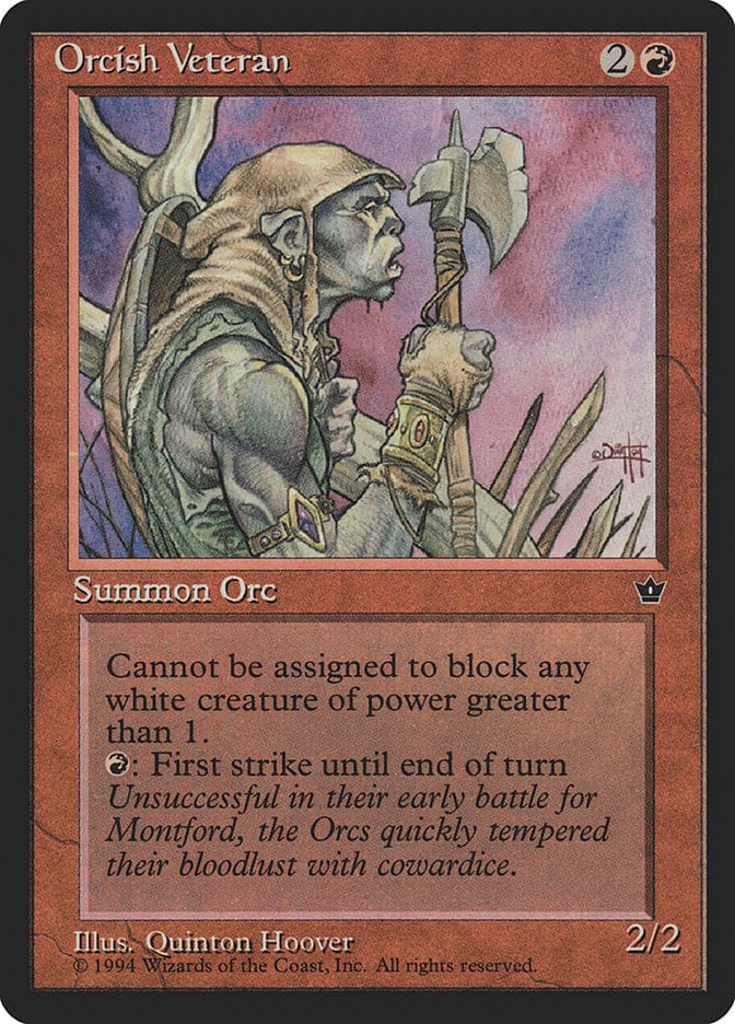 Orcish Veteran (Quinton Hoover) [Fallen Empires] Magic: The Gathering