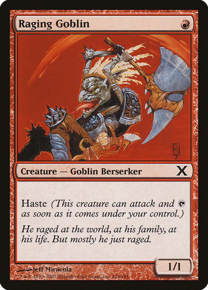 Raging Goblin [Tenth Edition] Magic: The Gathering