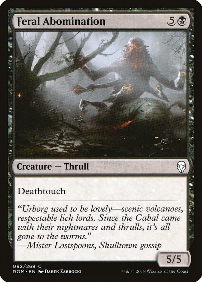 Feral Abomination [Dominaria] Magic: The Gathering
