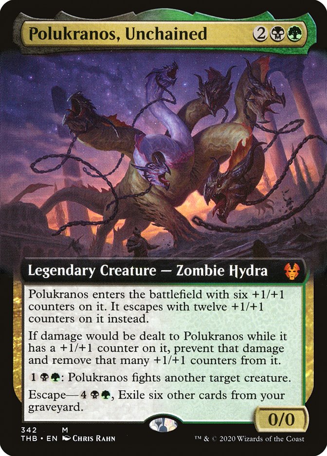 Polukranos, Unchained (Extended Art) [Theros Beyond Death] Magic: The Gathering